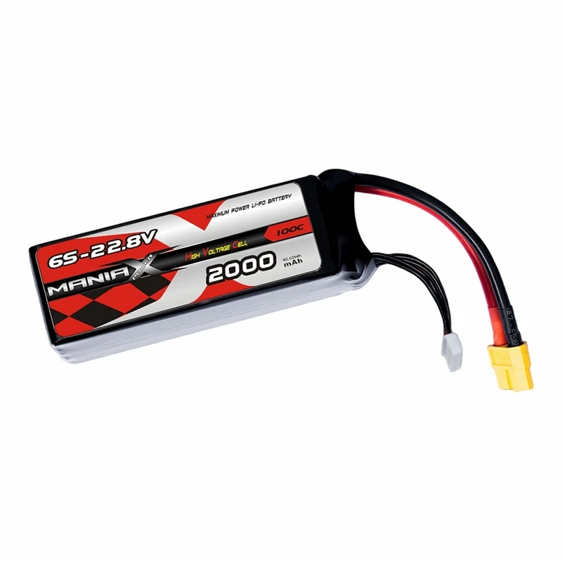 6S-22.8V 2000mAh 100C Lipo акумулятор